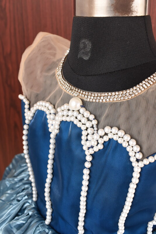 Blue Pearl Cinderella Party Gown