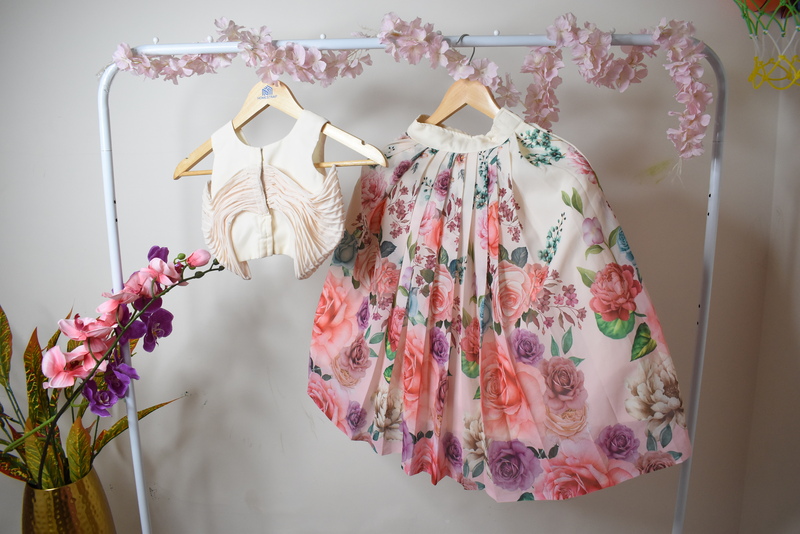 Ivory & Rose Floral Lehenga Choli Set