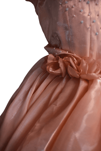 Peach Princess Organza Ball Gown