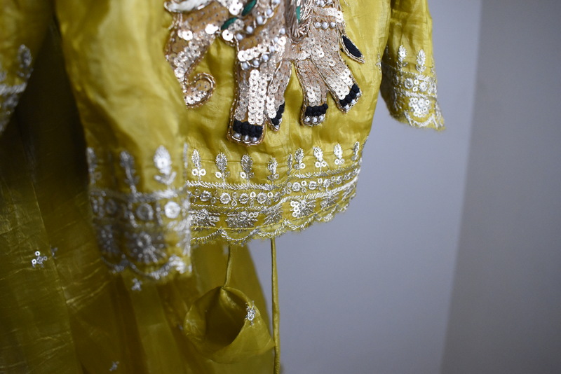 Golden Mustard Embroidered Lehenga Choli