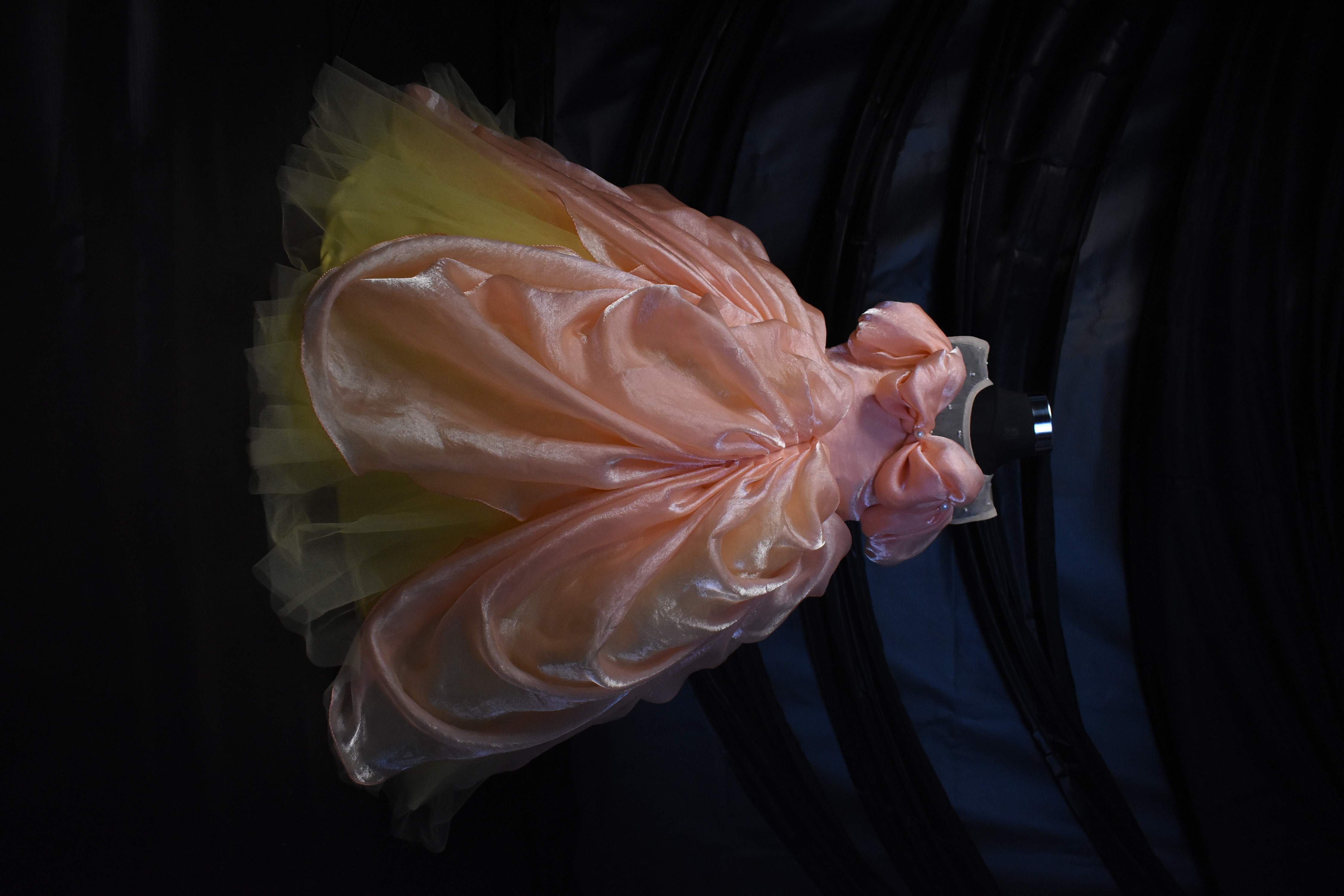 Peach and Sunshine Yellow Dress