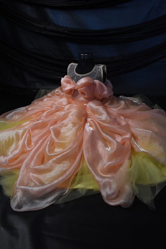 Peach and Sunshine Yellow Dress