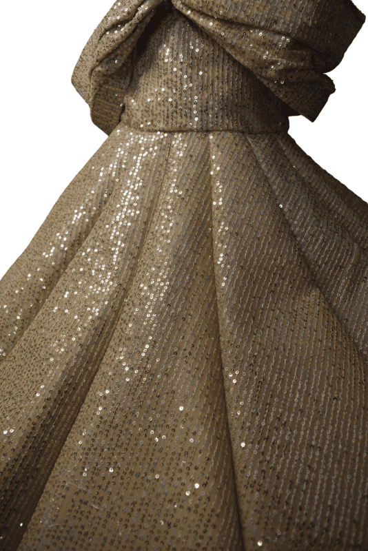 Gold Sequin Satin Dress