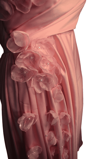 Pink Floral Trail Gown