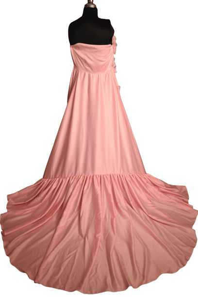 Pink Floral Trail Gown