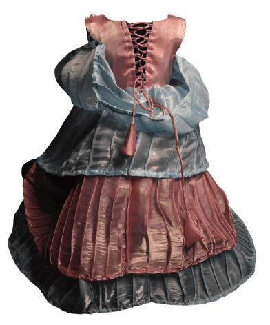 Blush Pink and Soft Blue Pearl Dress