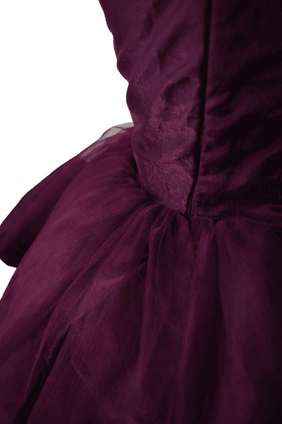 Plum Pearl Velvet Princess Dress