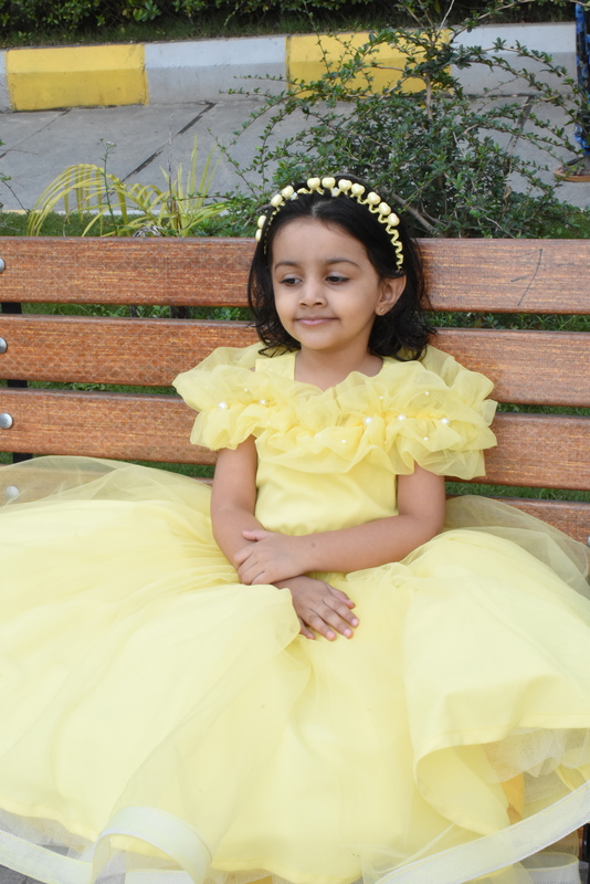 Vibrant Yellow Organza Dress