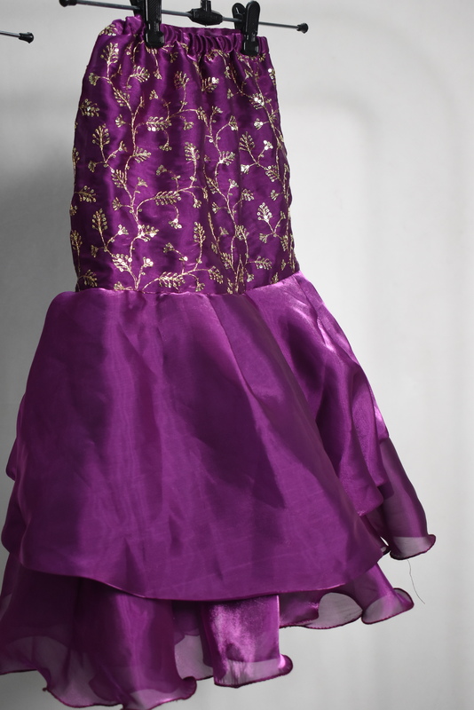 Purple Embroidered Lehenga Choli Set