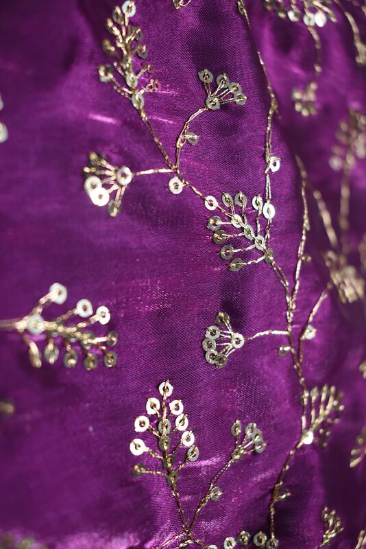 Purple Embroidered Lehenga Choli Set
