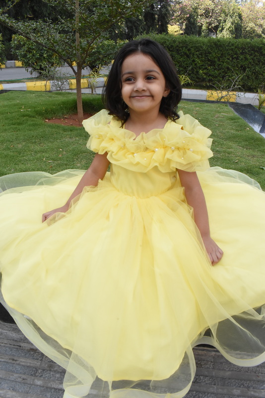 Vibrant Yellow Organza Dress