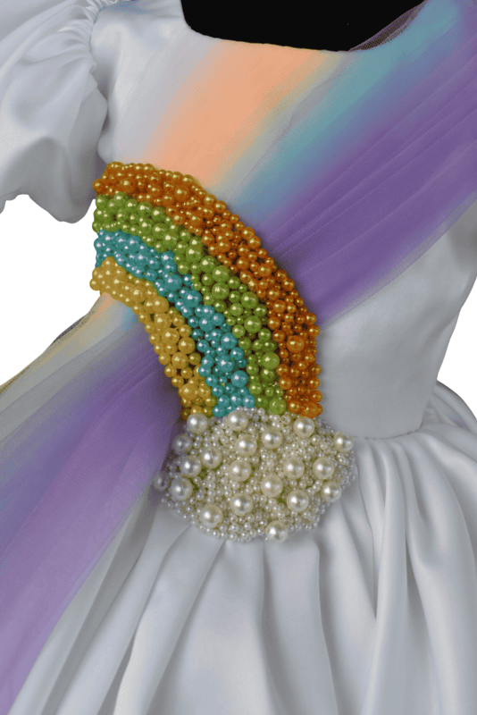 White Rainbow Whispers Dress