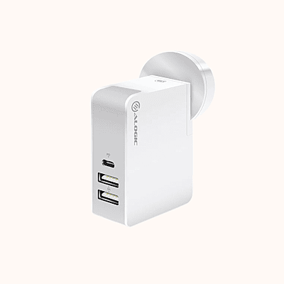 ALOGIC 3 Port Travel Power Adapter WCC2A45WH