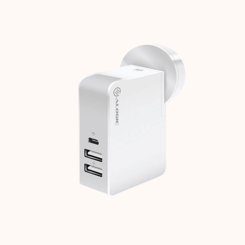 ALOGIC 3 Port Travel Power Adapter WCC2A45WH
