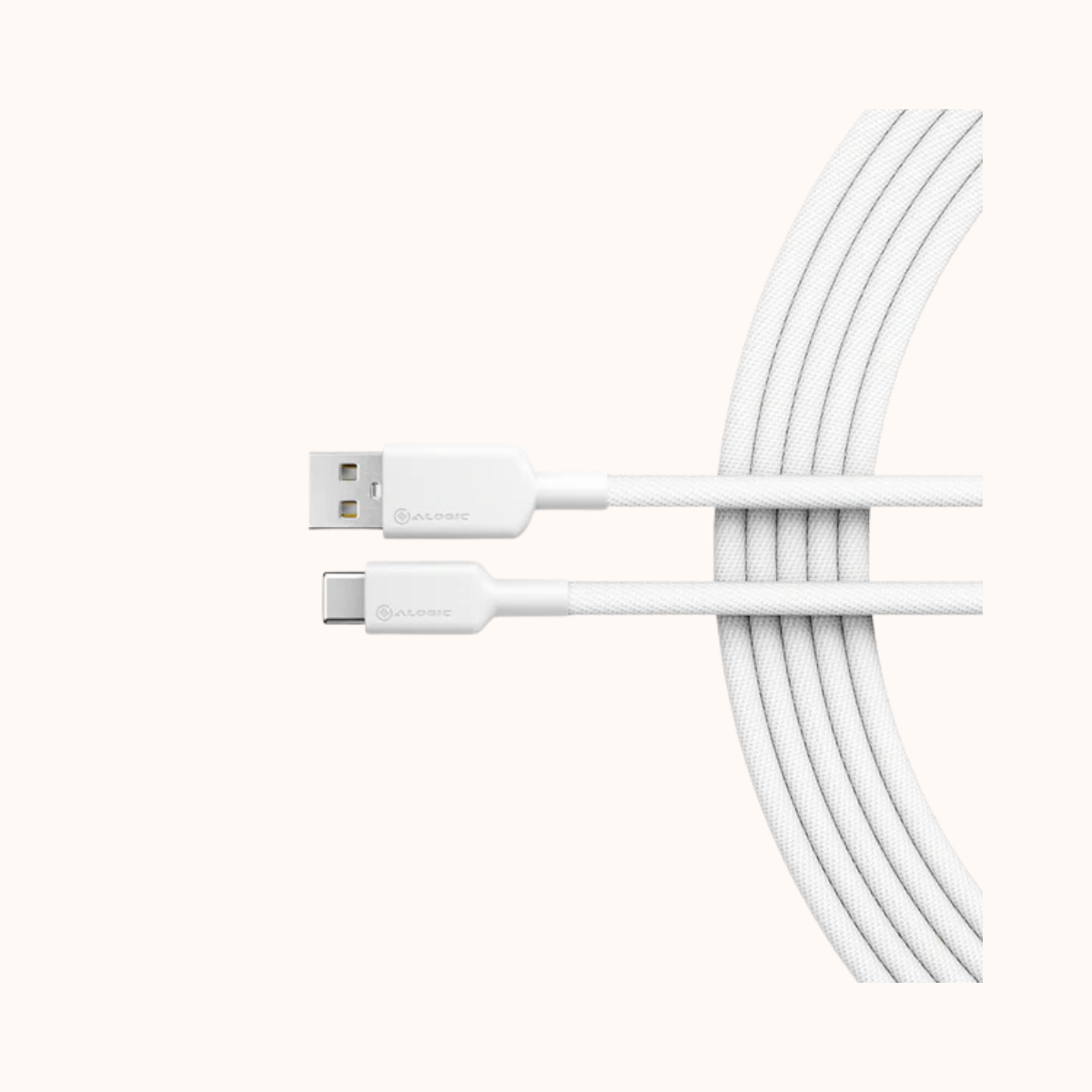 ALOGIC Elements USB-C to USB-A Cable - Male to Male 1 MTR (ELPCA201-White)