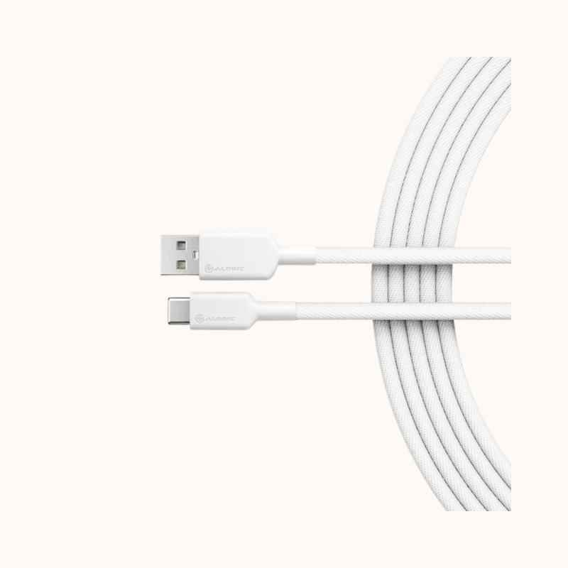 ALOGIC Elements USB-C to USB-A Cable - Male to Male 1 MTR (ELPCA201-White)