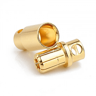 AMASS Gold Plated Bullet Connector - 8MM (Male-Female Pair)