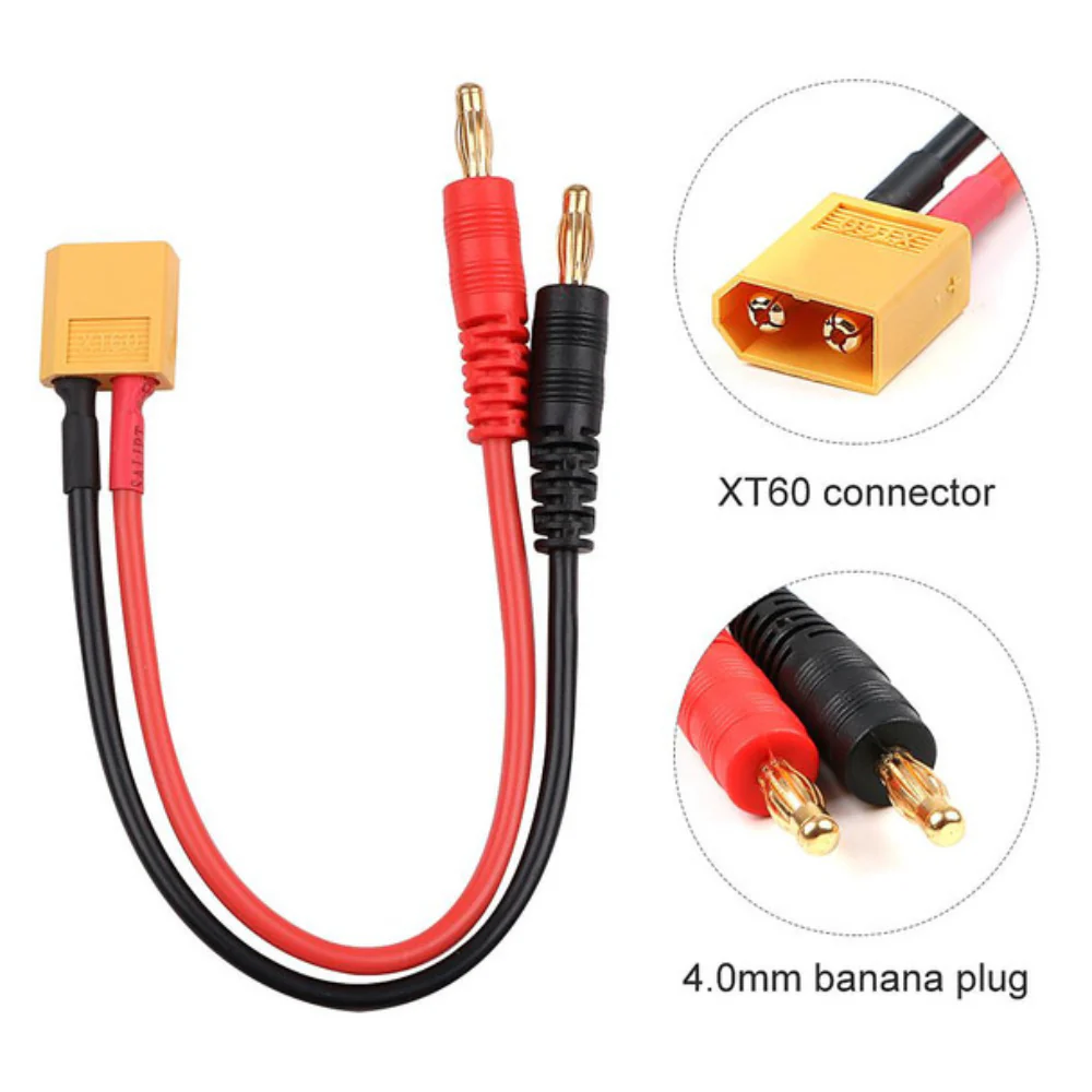 AMASS XT60 to Banana Plug Charge Cable AMASS-WCAC-193 - Drone battery charging cable