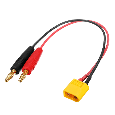 AMASS XT60 to Banana Plug Charge Cable AMASS-WCAC-193 - Silicone wire charge lead