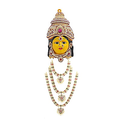 Gold Plated Varalakshmi Amman Face/Mugam with Attigai/Necklace