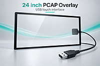PCAP Touch Overlay 24 inch with Anti-Glare Cover Glass (USB)
