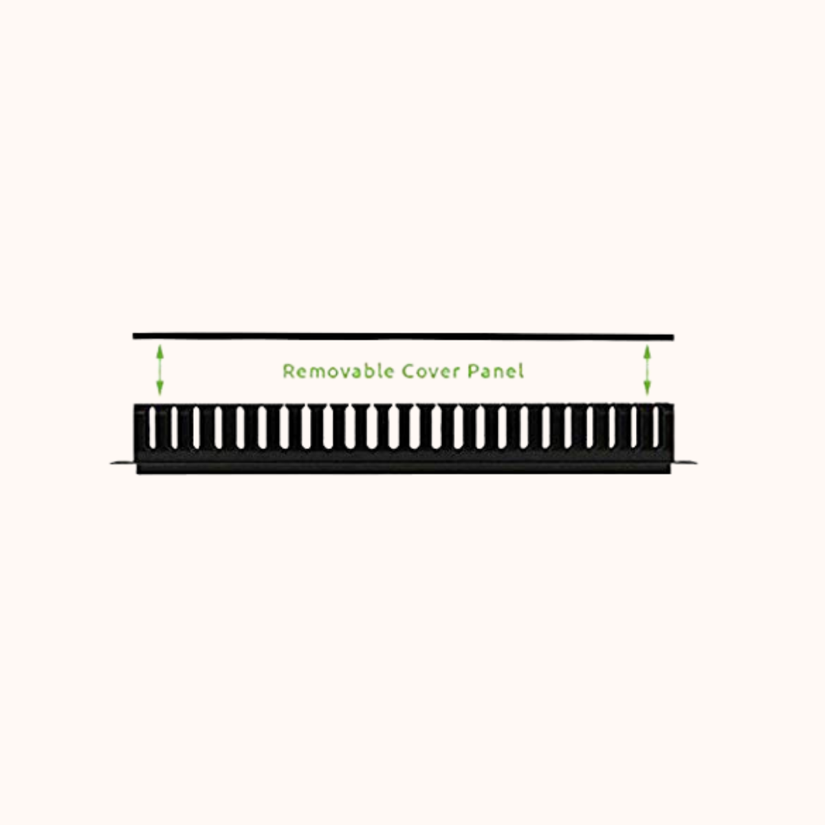 ANDTRONICS 1U 22 Slot Rack Mount Horizontal Cable Manager