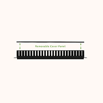 ANDTRONICS 1U 22 Slot Rack Mount Horizontal Cable Manager