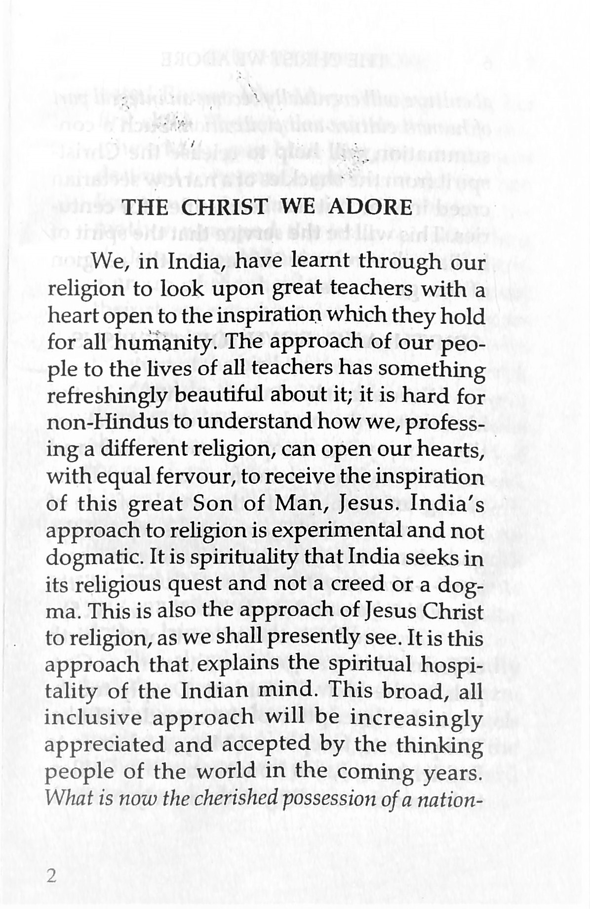 CHRIST WE ADORE, THE -E-14 CHRIST WE ADORE, THE -E-14