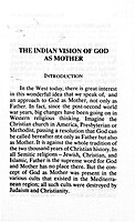 The Indian Vision of God as Mother The Indian Vision of God as Mother