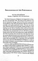 The World Parliament of Religions, 1893