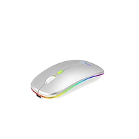 AOOKO NI | WF- 01| RECHARGEABLE WIRELEES MOUSE| NANO USB RECEIVER | SILVER