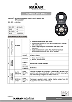 Karam AP011A ALUMINUIM SMALL SINGLE PULLEY