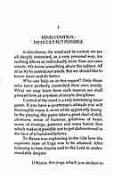 The Mind and Its Control