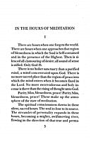 IN THE HOURS OF MEDITATION -E -25