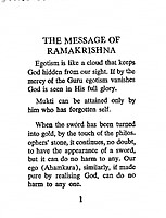 The Message of Ramakrishna The Message of Ramakrishna