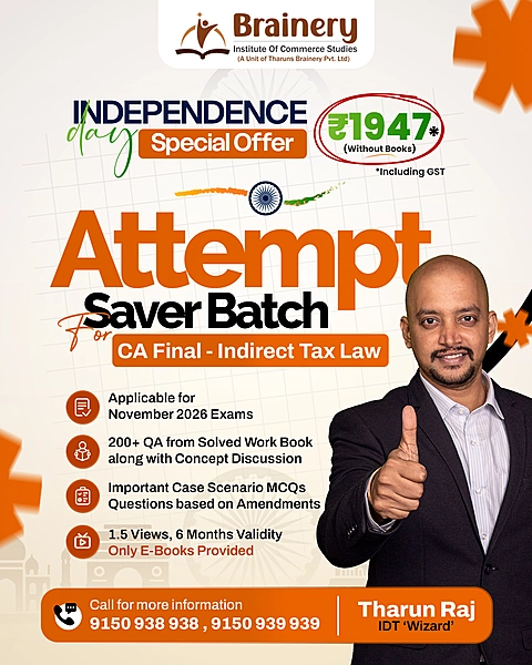 CA Final IDT Attempt Saver Batch – November 2026