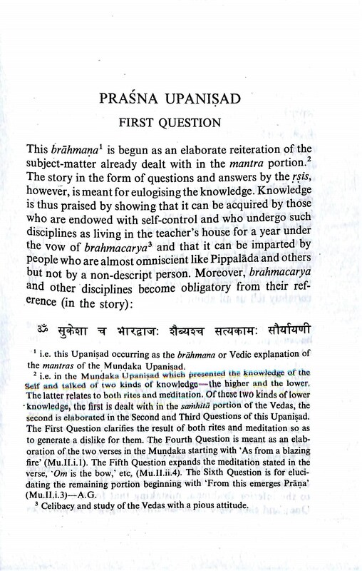 Prashna Upanishad: With the Commentary of Shankaracharya