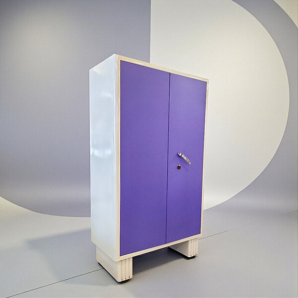 ASI SC-06 Small Cupboard With Locker|54X30X17|Nickel Purple||Wardrobe