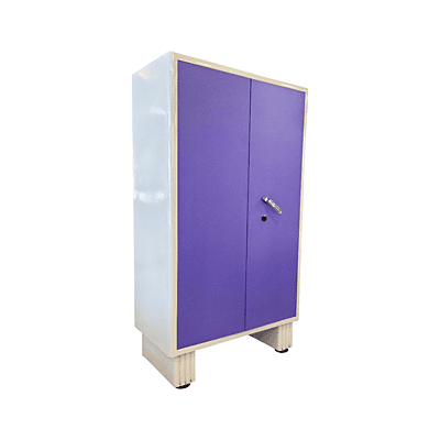 ASI SC-06 Small Cupboard With Locker|54X30X17|Nickel Purple||Wardrobe