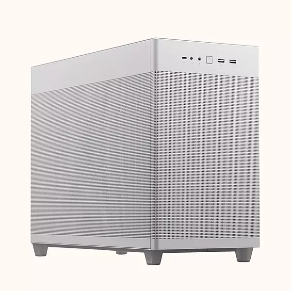 ASUS Prime MicroATX Case White 60mm Cooler Support, Up to 338mm Graphics Card, ATX PSU Support-AP201