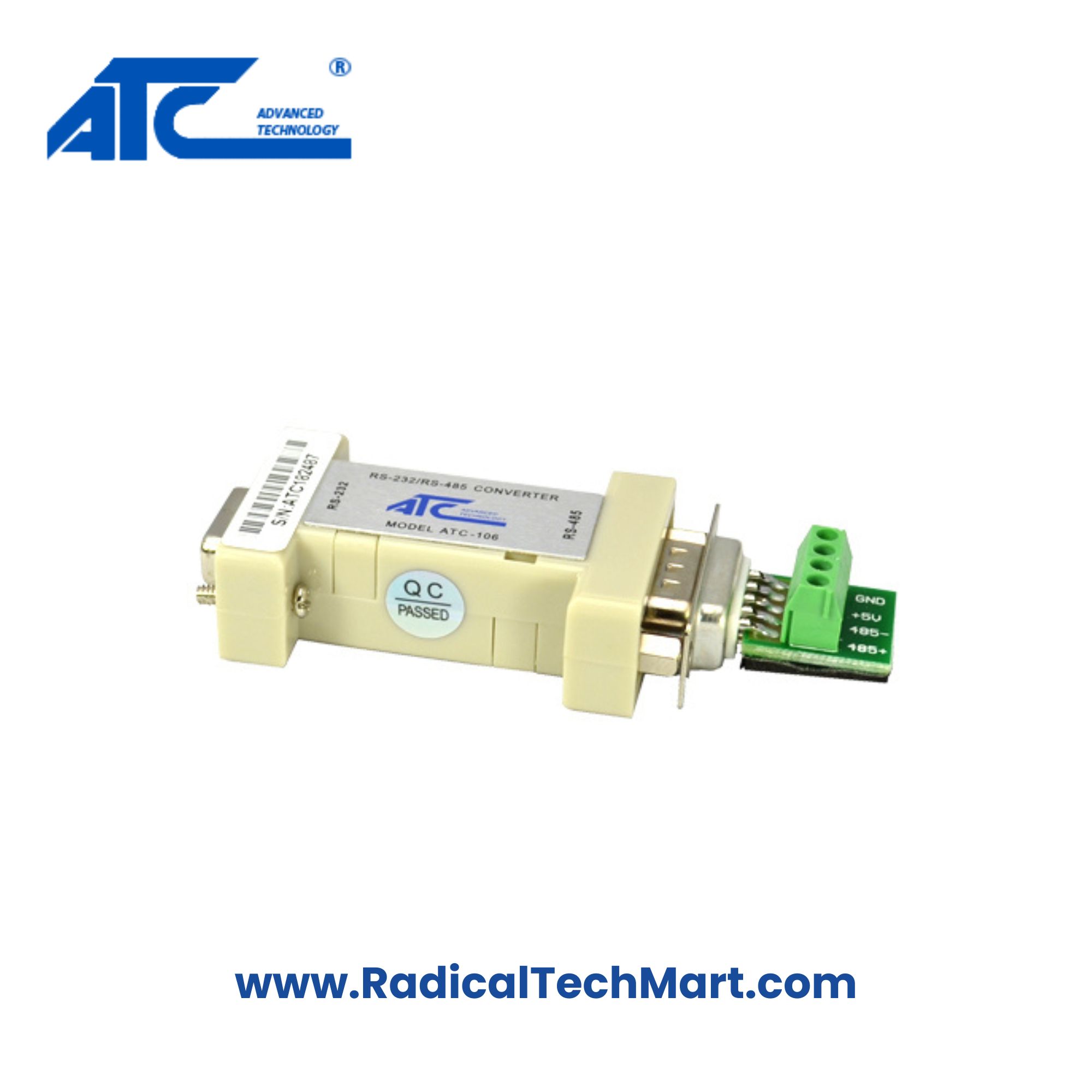 ATC-106 Port Powered RS-232 to RS-485 Converter