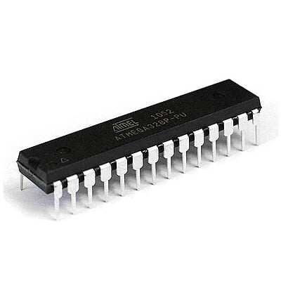 Atmega328P-PU, 8-bit AVR, 32KB Flash, 2KB SRAM, 23 GPIO, 28-PDIP