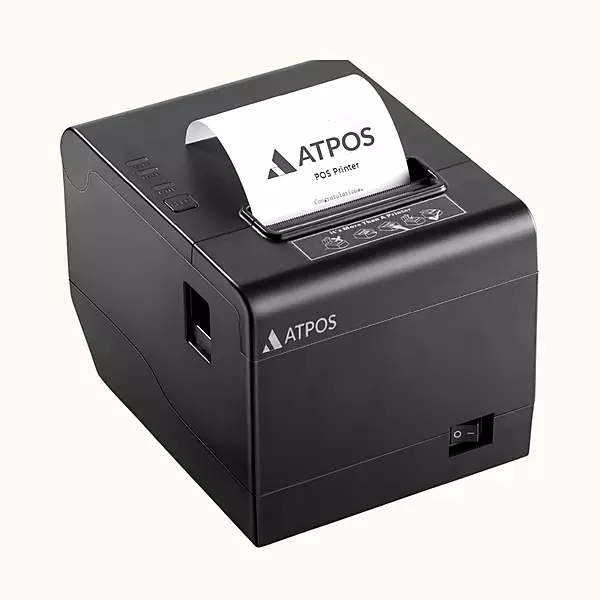 ATPOS AT-490B 4 Inch High-Speed Thermal Receipt / Label Printer with Auto Cutter, USB+LAN+Bluetooth Interface