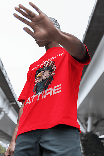 Eagles formal attire Red Oversized Tee