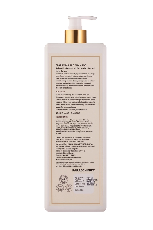 Aurey Clarifying Pro Shampoo With Aloe Vera & D-Panthenol 1000 ml