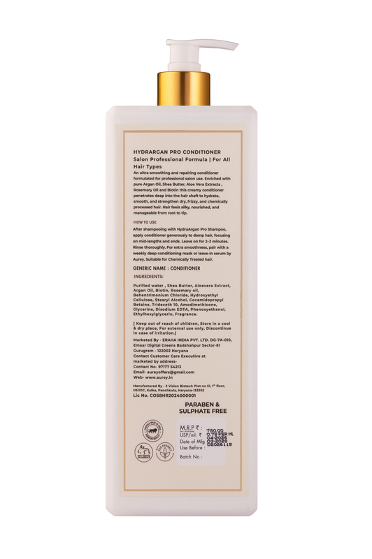Aurey Hydrargan Pro Conditioner With Argan Oil | Shea Butter | Rosemary Oil & Biotin 1000ML