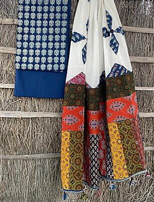 Ajrakh Unstitched Suit-10
