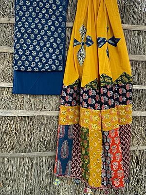 Ajrakh Unstitched Suit-15