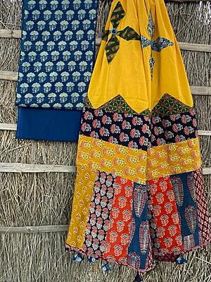 Ajrakh Unstitched Suit-16