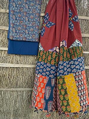 Ajrakh Unstitched Suit-19